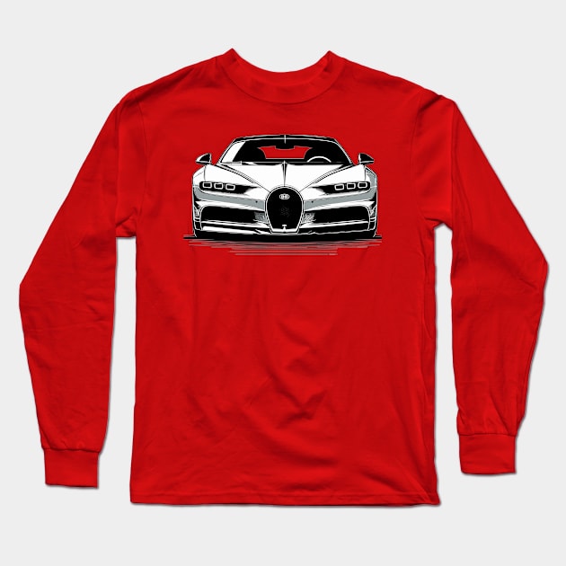 Bugatti Chiron Long Sleeve T-Shirt by Vehicles-Art